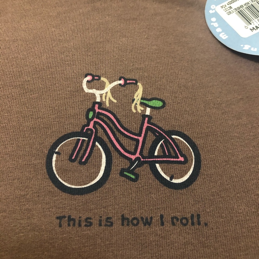 Girls short sleeved tee. “This is how I roll.”
